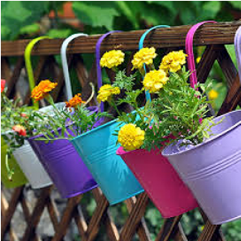 Looking At Plush Greens, Beautiful Flowers And Plants - Hanging Balcony Planter Cheap (940x350), Png Download