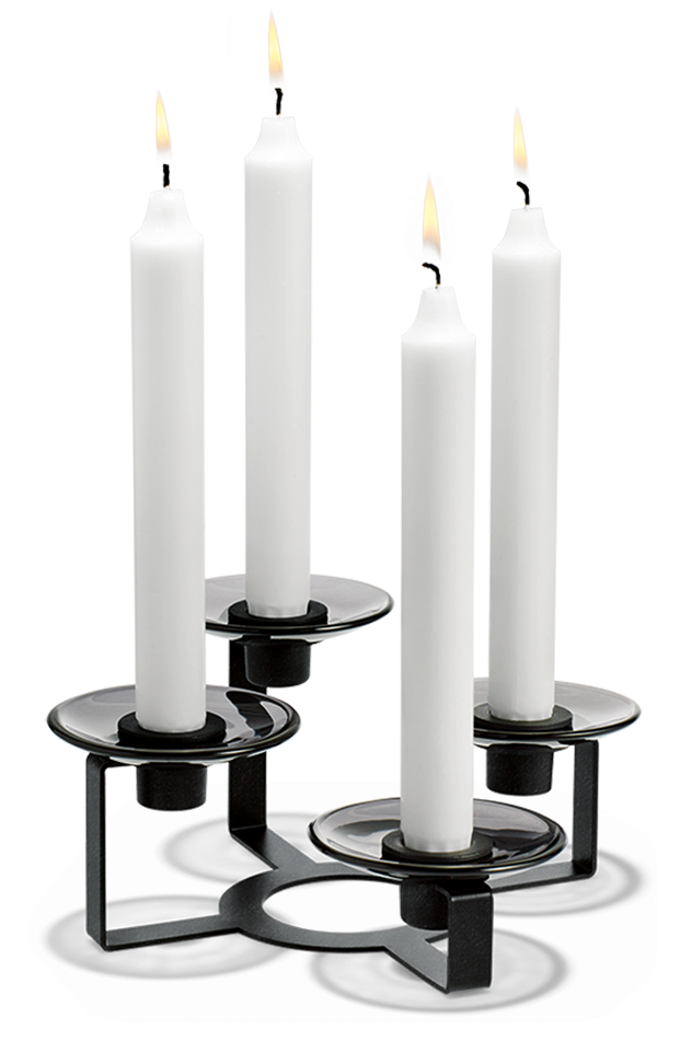 Lumi Candle Holder 4 Armed Black Oe21 5 - Holmegaard Lumi Candle Holder - Black 4 Armed (1200x1200), Png Download