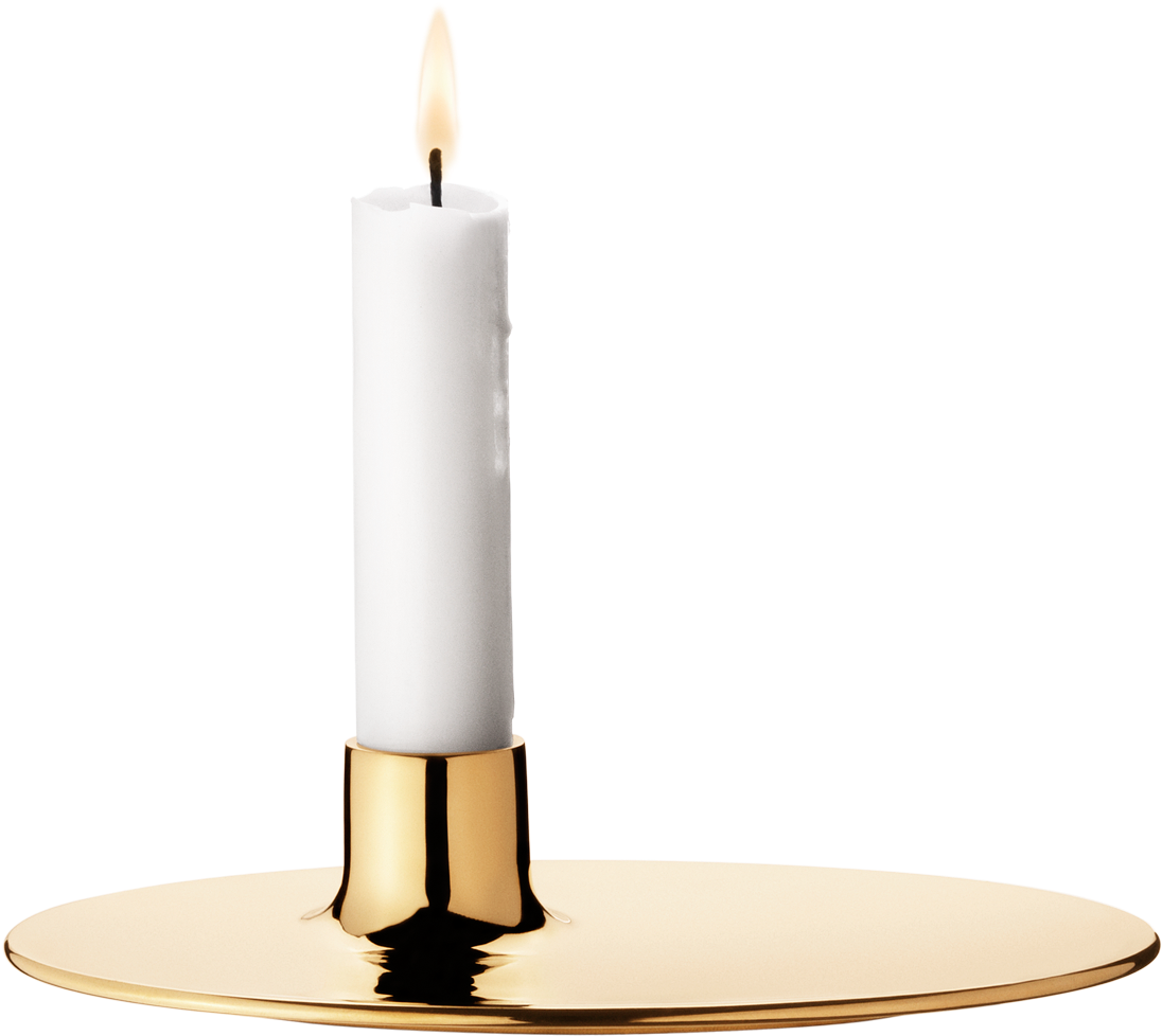 Georg Jensen - Ilse Candle Holder - Brass (1200x1200), Png Download