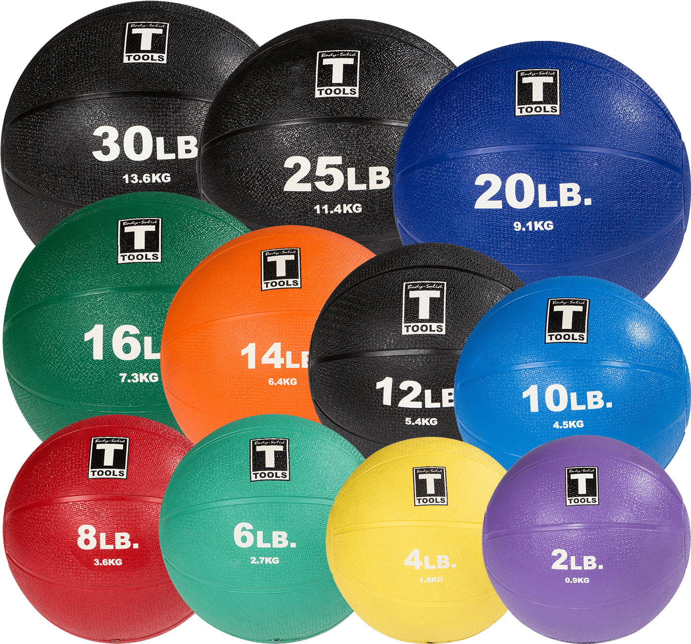 Round Rubber Medicine Balls Set Bstmb - Body Solid 30 Lb. Medicine Ball (1500x1500), Png Download