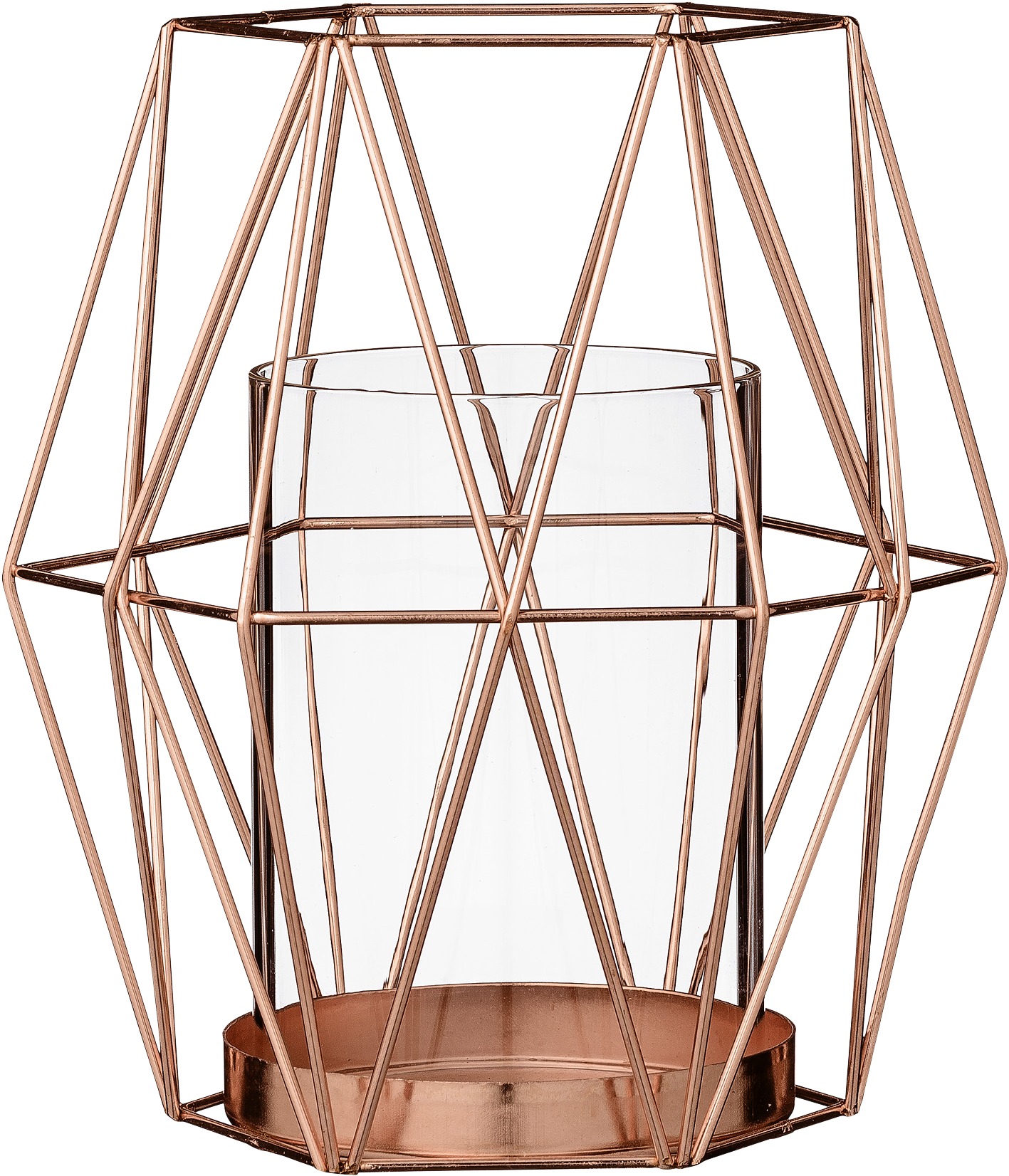 27400130 - Bloomingville Fyrfadsstage 16 Cm, Guld/glas (2000x2000), Png Download