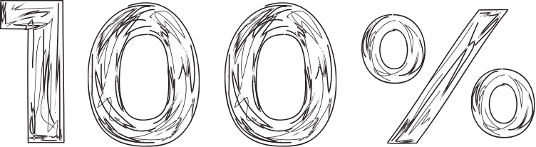 100% - Circle (752x206), Png Download