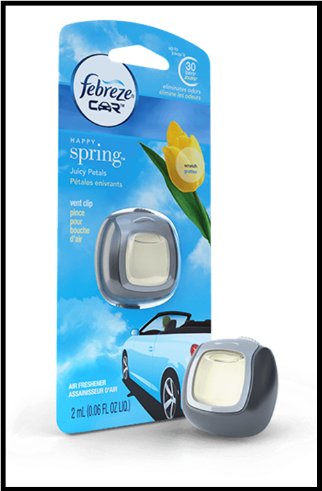 Febreze Car Air Freshener Vent Clip | Meadows (467x710), Png Download