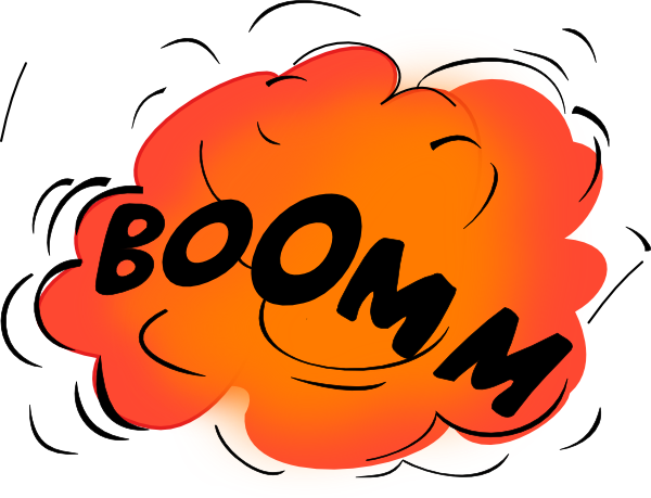 Boom Clip Art At Clker - Onomatopoeia Words Png (600x459), Png Download
