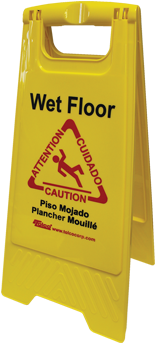 Wet Floor Sign German (350x350), Png Download