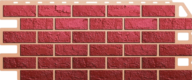 Red Brick - Металлический Сайдинг Под Кирпич Купить Минск (632x263), Png Download