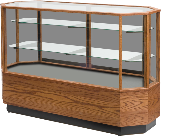 Contemporary Full Vision Octagon Retail Display Case - Display Case (838x700), Png Download