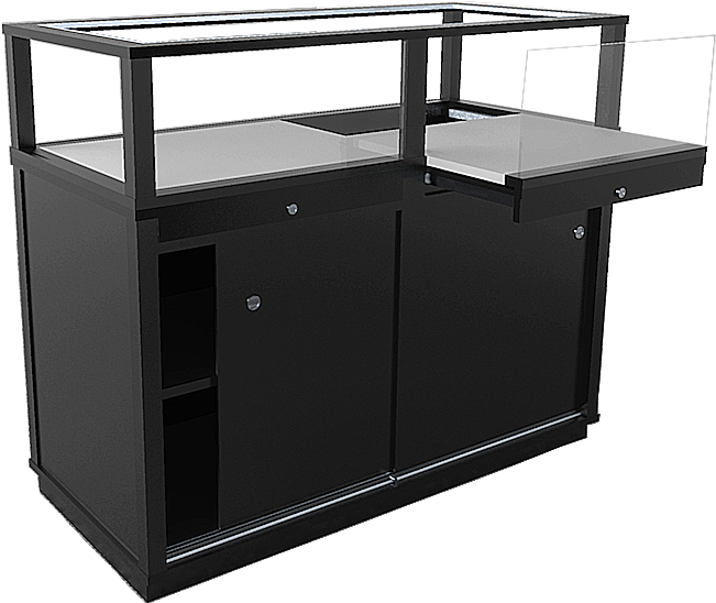Classic Jewelry Vision Horizontal Retail Display Case - Retail Jewelry Display Case Transparent Png (679x566), Png Download