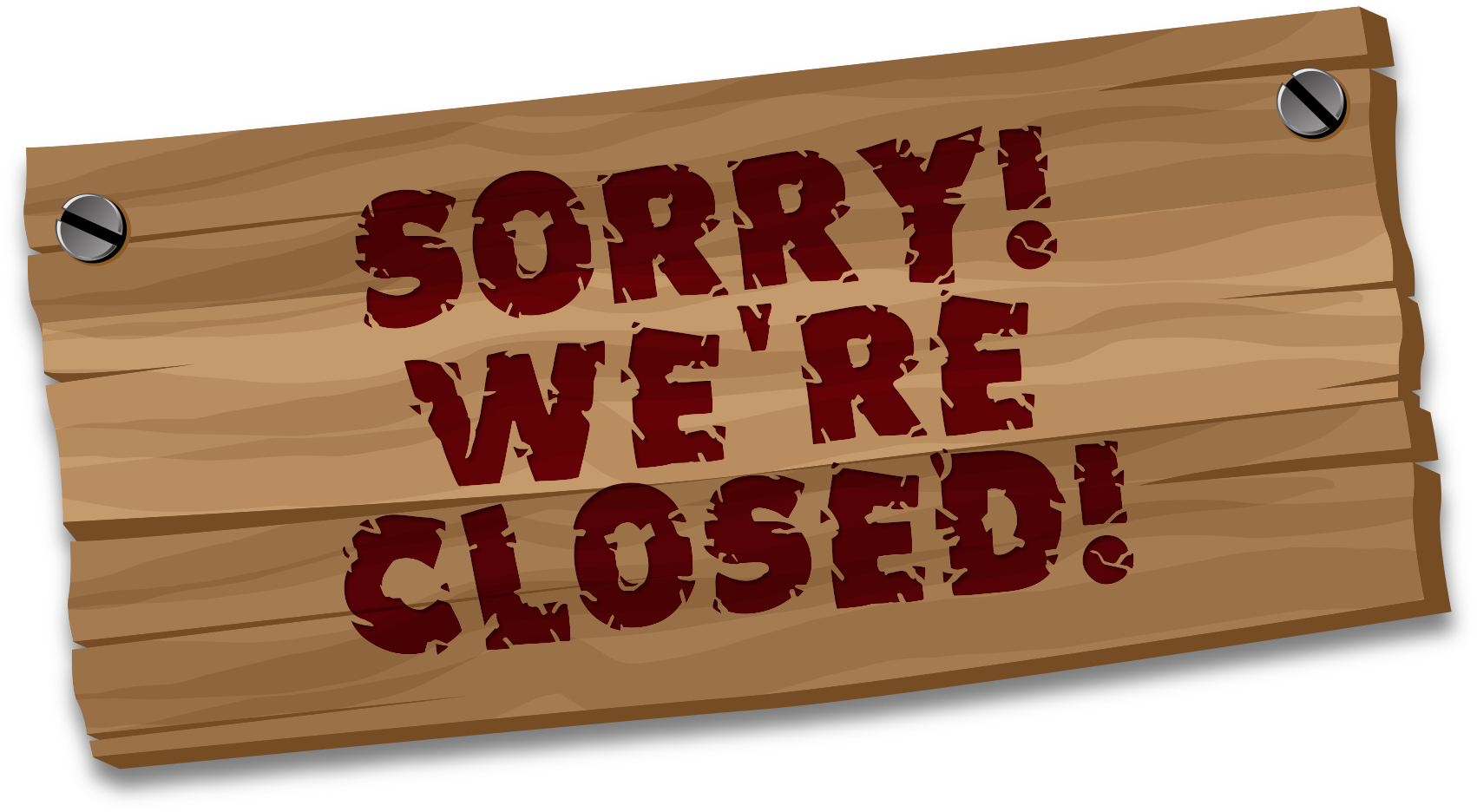 Sorry, We're Closed - We Are Closed Sign Transparent (1920x1080), Png Download