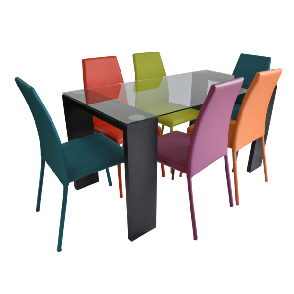 Comedor Loft Negro / 6 Colores Home Deco, Dining Rooms, - Dining Room (604x855), Png Download