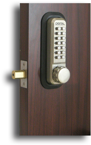 Lockey Mechanical Deadbolt Code Lock - Lockey 2210dc Keyless Mechanical Digital Double Sided (500x500), Png Download