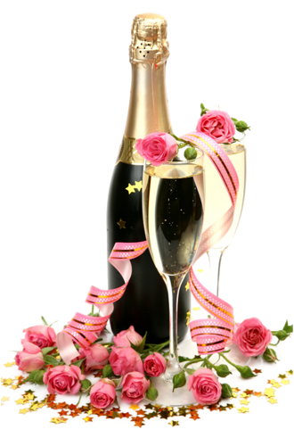 Blog Católico Navideño - Champagne Bottle Pink Clipart (334x500), Png Download