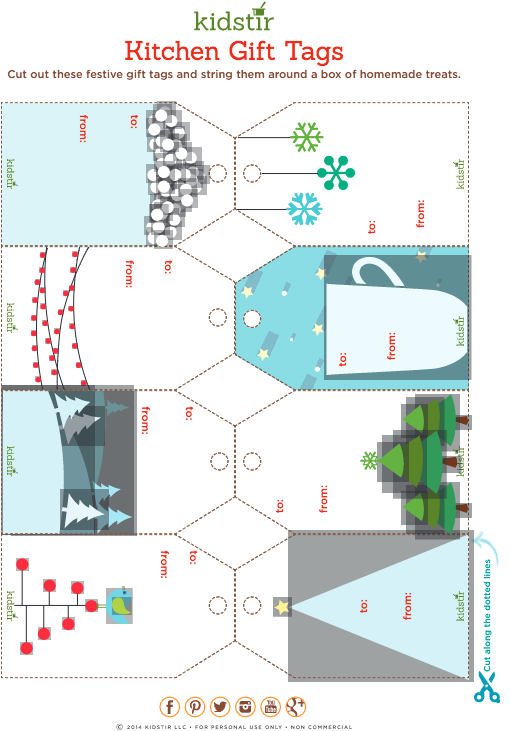Cut Out These Festive Gift Tags And String Them Around - Diagram (612x792), Png Download