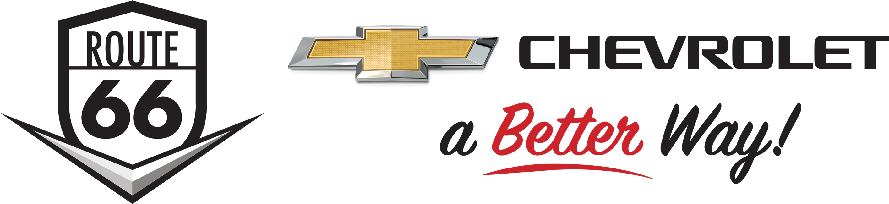 Route 66 Chevrolet - Route 66 Chevy Logo (2933x721), Png Download