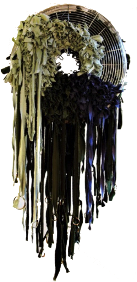 Cotton Canvas, Thread, Encaustic, Metal, Sand, Salt - Wood (564x1048), Png Download