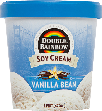 Contains - Soy - Double Rainbow Organic Ice Cream, Candy Bar - 1 Pint (480x480), Png Download