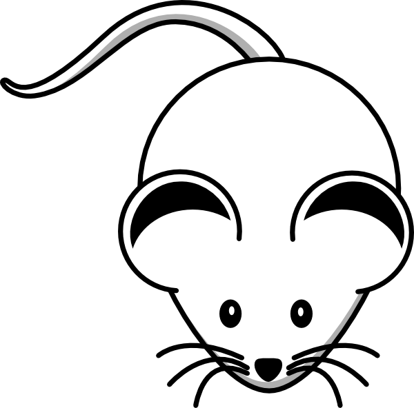 Rat Clipart Black And White - Mouse Clip Art Black And White (600x592), Png Download