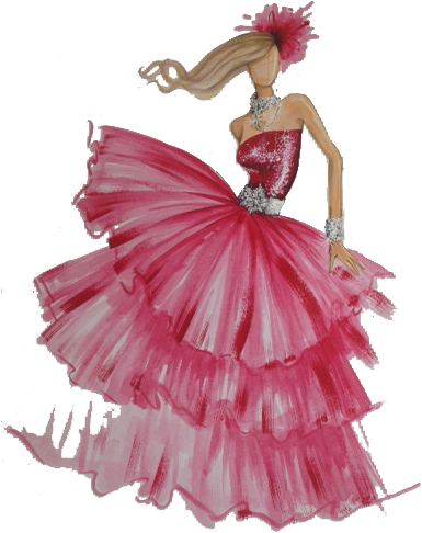 Fifteen Studio - Bocetos De Vestidos De Xv Años (392x495), Png Download