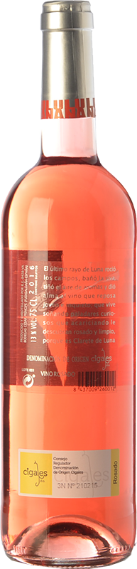Clarete De Luna Rosado - Glass Bottle (193x800), Png Download