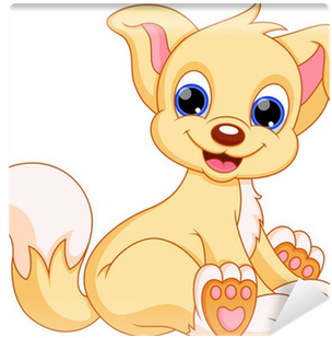 Illustration Of Cute Puppy Cartoon Wall Mural • Pixers® - Puppy Cute Dogs Cartoon (400x400), Png Download
