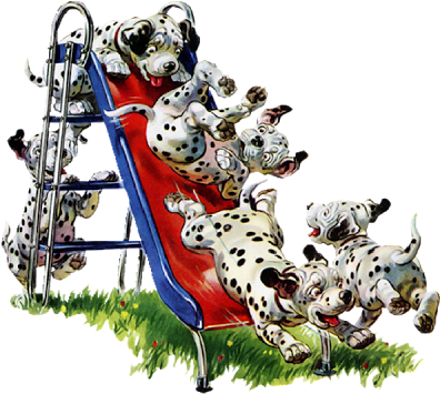 Dog Cartoon Images - Dalmatian Puppies (400x400), Png Download