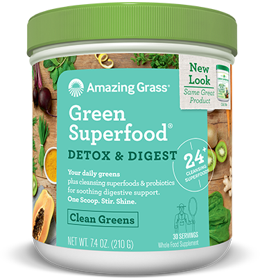 Green Superfood - Amazing Grass - Green Superfood Alkalize & Detox (375x400), Png Download