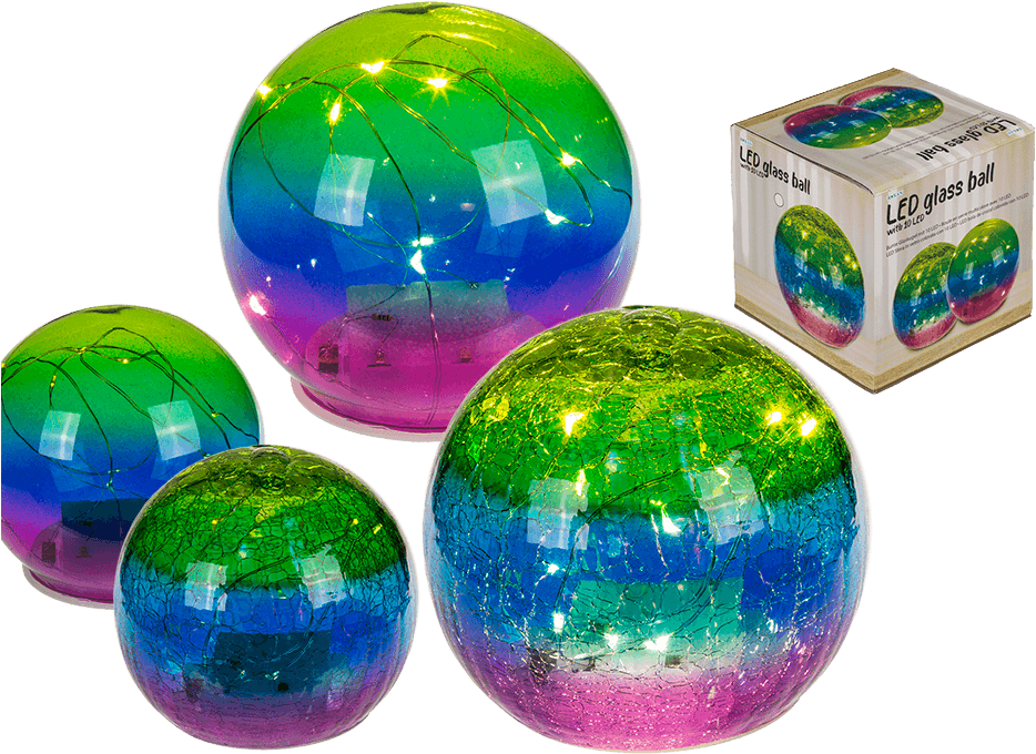 Bola De Cristal Colorida Con 10 Led - Crystal Ball (945x709), Png Download