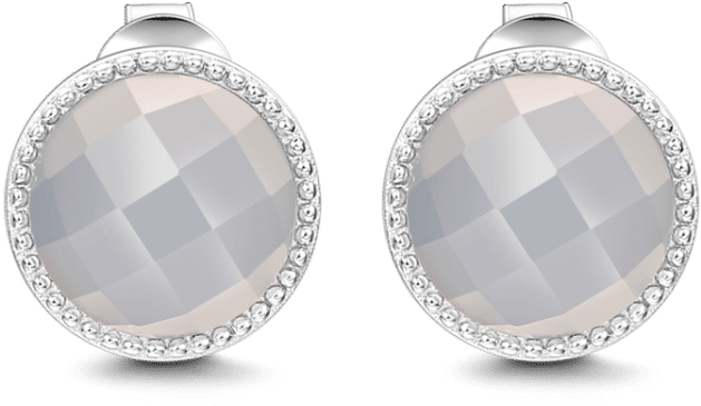 Earrings Soufeel White Energy Stone Earrings (750x750), Png Download