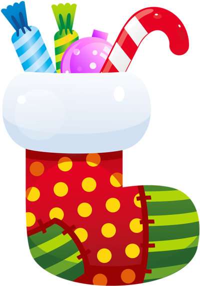 Christmas Socks Clipart (429x600), Png Download