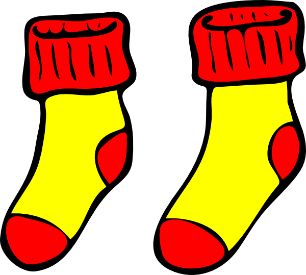 Clipart Socks Red - Socks Clipart Transparent Background (600x539), Png Download