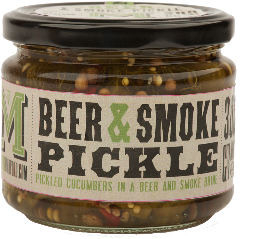 Beer & Smoke Pickle - Manfood Beer & Smoke Pickle 300g (1000x1000), Png Download