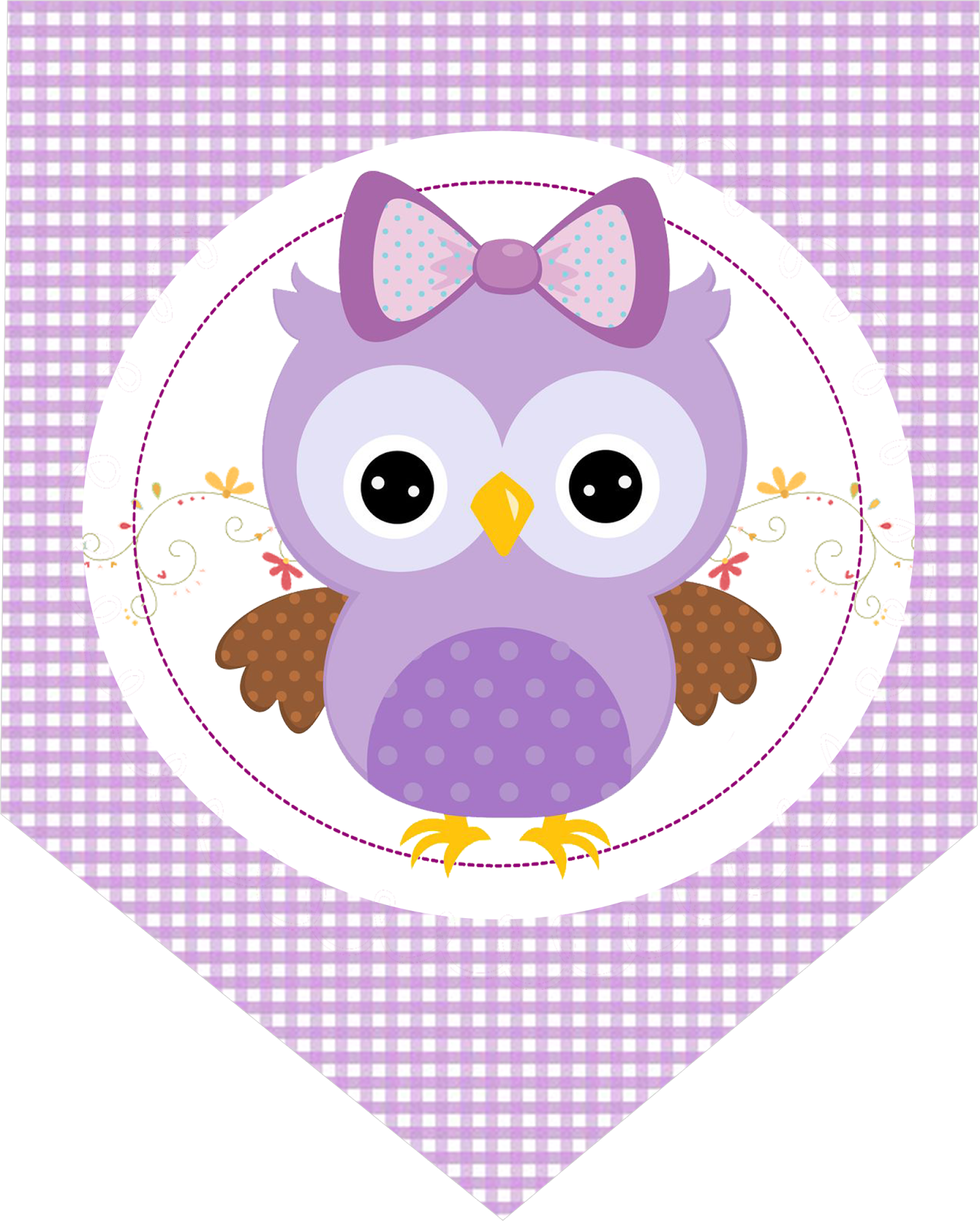 Kit De Lechuza Púrpura Para Imprimir Gratis - Kit De Lechuza Purpura Para Imprimir (1284x1600), Png Download
