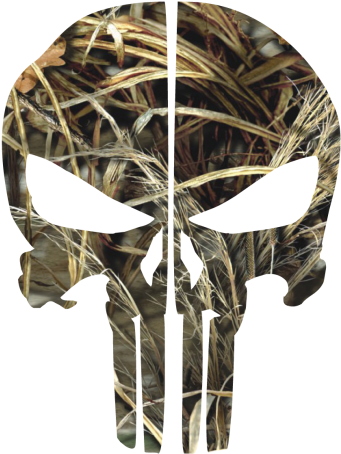 Max Camo Punisher Skull Rear Helmet Reflective Helmet - Black Woods Camo Punisher Skull Rear Helmet Reflective (468x468), Png Download