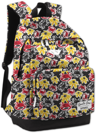 Black Pennington Crab & Black Eyed Susan / Book Bag - Backpack (480x480), Png Download