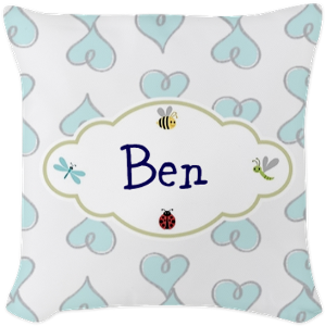Doodle Hearts-blue Woven Throw Pil - Am A Blessing-baby Throw Blanket (350x350), Png Download