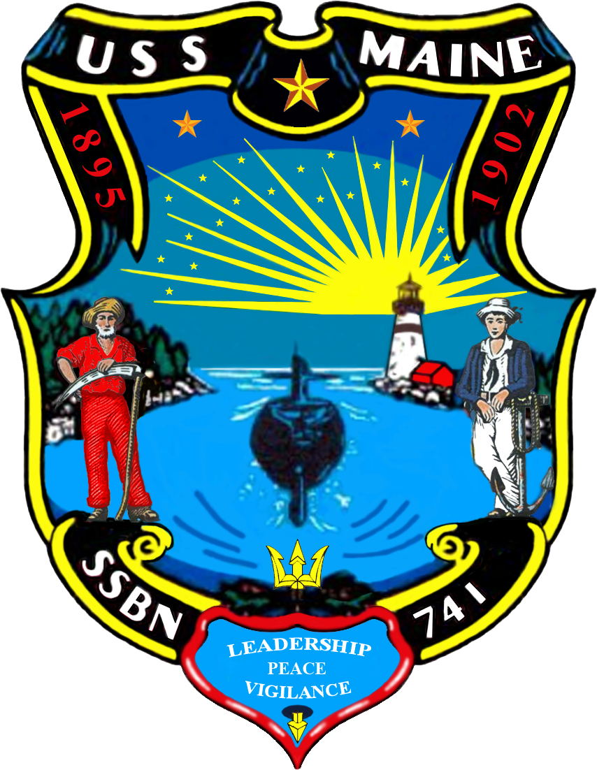 File - 741insig - Uss Maine Ssbn 741 Logo (854x1102), Png Download