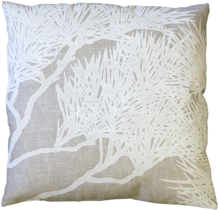 Dermond Peterson Pine Bough Pillow In White On Natural - Cushion (480x480), Png Download