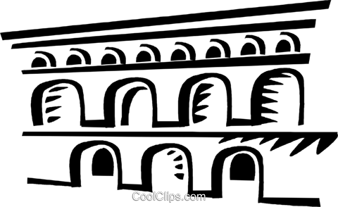 Roman Aqueducts And Walls Royalty Free Vector Clip - Roman Aqueducts Clipart (480x294), Png Download