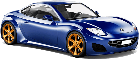 Car Blue Car With Orange Rim In Billings, Mt - Carros Com Fundo Branco (646x287), Png Download