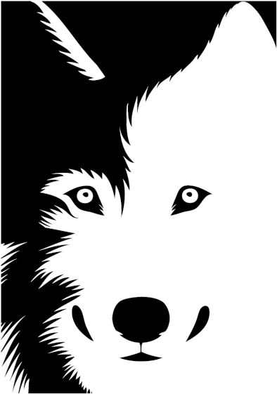 Jugando - Wolf Design (600x600), Png Download