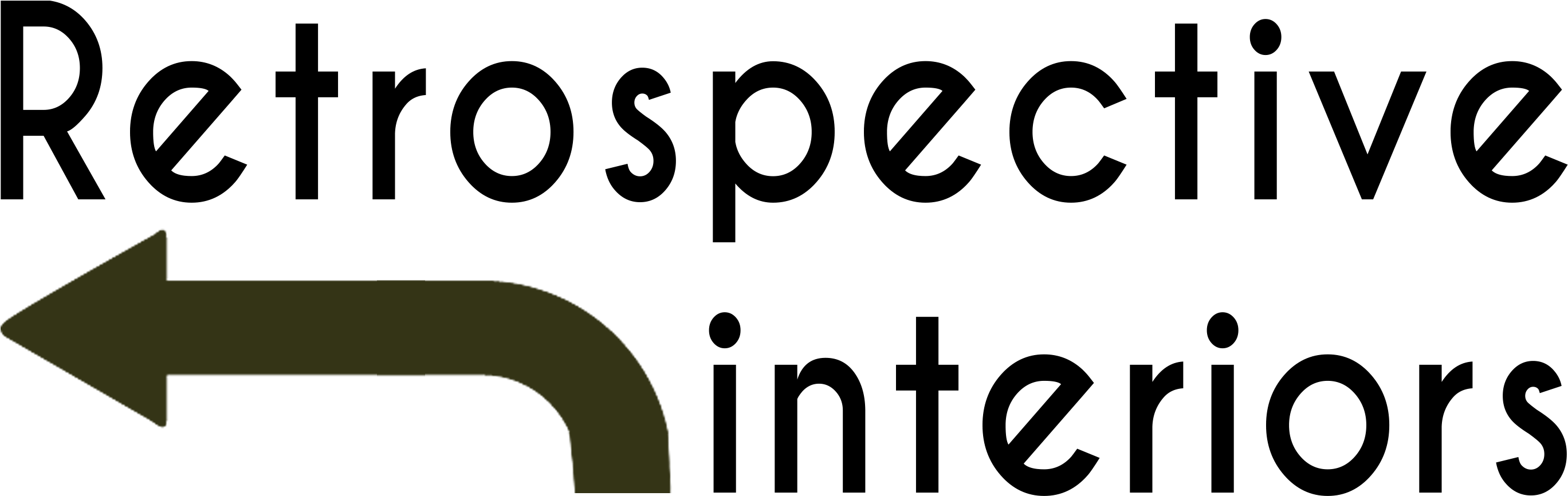 Retrospective Interiors Vintage Furniture, Second Hand - Black-and-white (2886x1044), Png Download