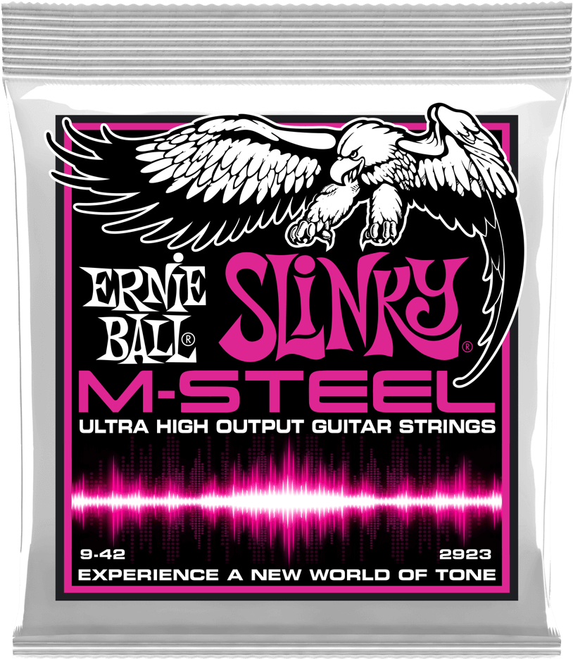 Ernie Ball M Steel Super Slinky Electric Guitar Strings - Ernie Ball M Steel Skinny Top Heavy Bottom (1000x1000), Png Download