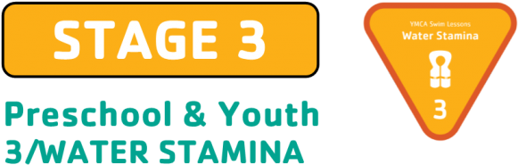 Swim Lessons Stage 3 With Icon - Ymca (585x210), Png Download