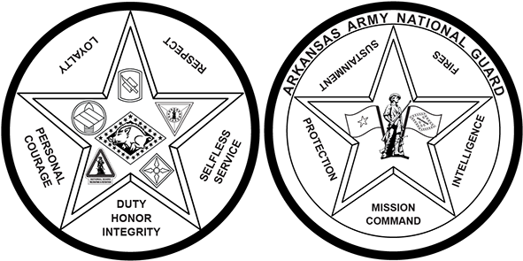 Vector Drawing For Coin Production Actual Size 2" - Air National Guard (600x318), Png Download