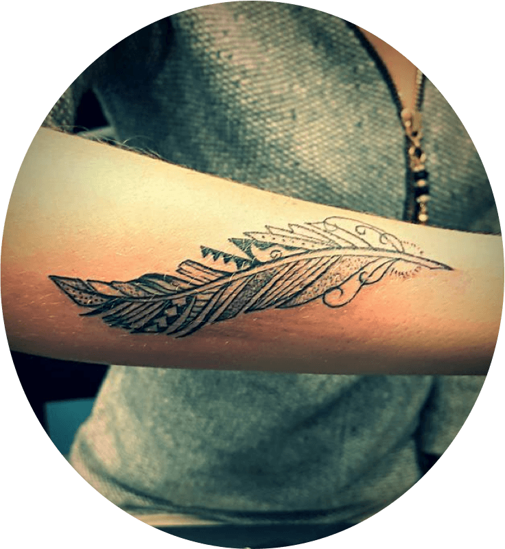 Plume2 Mezz Inkorporel - Tattoo (736x800), Png Download