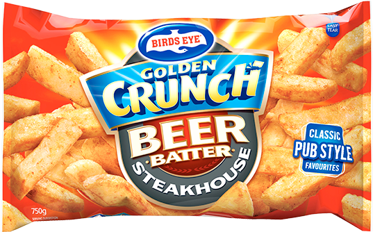 These Crispy Traditional Recipe Beer Batter Steakhouse - Birds Eye Beer Battered Chips (560x460), Png Download