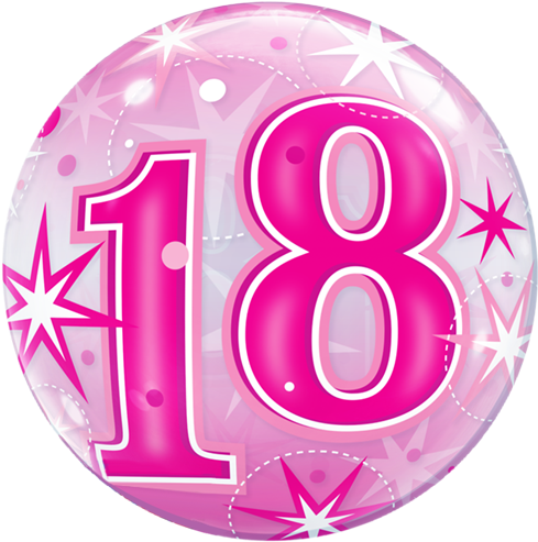 Download HD 18th Birthday Png - Happy 18th Birthday With Balloons