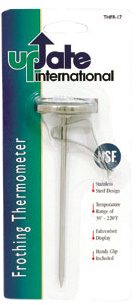 Crown Brands, Llc Thfr-17l Thermometer, Hot Beverage - Update International Thfr-17l 8-1/4" Frothing Thermometer (376x338), Png Download