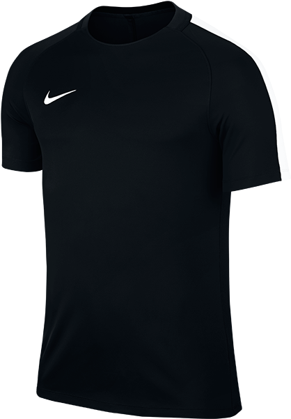 Kid ' S Nike Dry Football Top - Black Color T Shirt Front And Back (600x600), Png Download