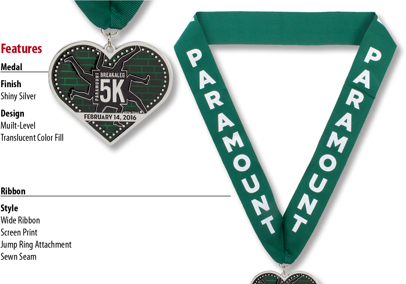Forest Green Colored Neck Ribbon For Running Medals - Medallas De Marathon Png (1437x937), Png Download